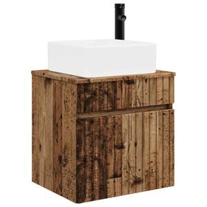 vidaXL Wandgemonteerde wastafelmeubel Oud hout 49 x 41 x 63 cm