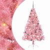 vidaXL Kunstmatig Voorverlicht Kerstboom met 300 LED Roze 180 cm PVC