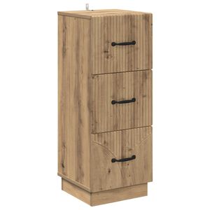vidaXL Ladenkast 33 x 34,5 x 87 cm Bewerkt hout Artisanaal eiken