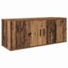 vidaXL Wandgemonteerde TV-kast 100 x 34,5 x 40 cm Oud Hout