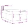 vidaXL Boxspring met matras stof lichtgrijs 120x190 cm