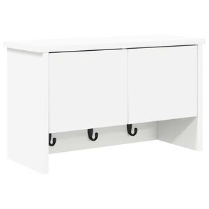 vidaXL Wandgemonteerde kapstok Wit 50 x 20 x 30 cm Bewerkt hout