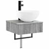 vidaXL Wandgemonteerde Wastafel Grijs Sonoma 40 x 41 x 40,5 cm