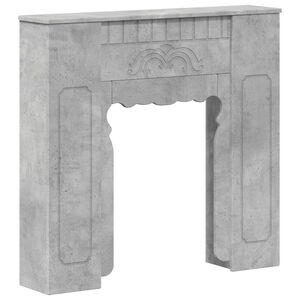 vidaXL Haardomlijsting Betongrijs 93 x 20 x 89 cm Bewerkt hout