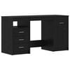 vidaXL Bureau met lade 2 st Zwart Eiken 140 x 50 x 76 cm Bewerkt hout