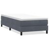 vidaXL Boxspring zonder matras fluweel donkergrijs 90x220 cm