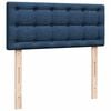 vidaXL Bed poef met matras en LED's 120x200 cm stof blauw