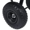 vidaXL Tuinkiepwagen 300 kg 75 L zwart