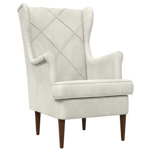 vidaXL Fauteuil Cr&egrave;mekleurig Fluweel