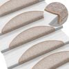 vidaXL Trapmatten 15 st 56x17x3 cm lichtbruin halfrond