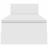 vidaXL Opslag bed met matras met matras Puur Wit 90 x 200 cm Nep Leer