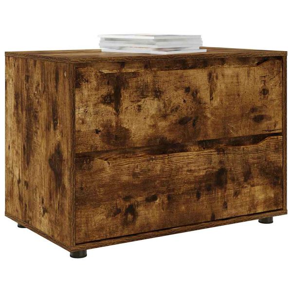 vidaXL Opbergkast Gerookt eiken 80 x 48 x 57 cm Bewerkt hout