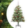 vidaXL Kunstkerstboom met LED -striplichten Groen 150 cm PVC en Metaal