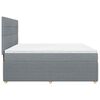vidaXL Boxspring met matras stof lichtgrijs 200x200 cm