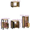 vidaXL Badkamermeubelset met plank 4 pcs Bruin Massief Mango Hout