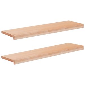 vidaXL Raamkozijnen 2 st Naturel 100 x 30 x 2 cm Massief beukenhout