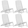 vidaXL Kinderklapstoel 4 stuks, wit plastic