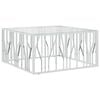 vidaXL Salontafel 100x100x50 cm roestvrij staal en glas