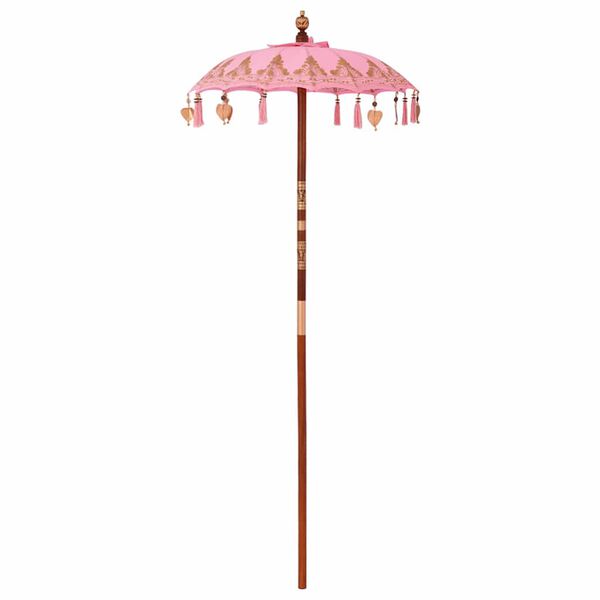 vidaXL Balinese Parasol Roze 95 x 95 x 260 cm