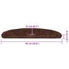 vidaXL Trapmatten 30 st 65x21x4 cm Bruin Halfrond Groot