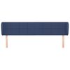 vidaXL Hoofdbord met randen 163x23x78/88 cm stof blauw