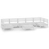 vidaXL 8-delige Loungeset massief grenenhout wit