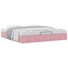 vidaXL Ottoman bedframe zonder matras 200x200 cm fluweel roze