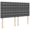 vidaXL Ottoman bed met matras en LED's 180x200cm stof donkergrijs