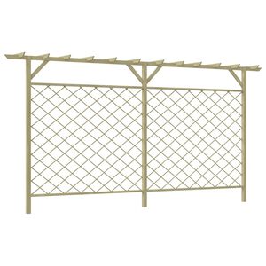 vidaXL Tuinhek met latwerk en pergola hout
