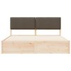 vidaXL Bedframe met Gevoerd Hoofdgedeelte Taupe 180 x 200 cm