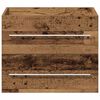 vidaXL Badkamertenk te kast 2 pcs Oud Hout Engineered Hout en Keramiek