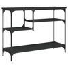 vidaXL Wandtafel met schappen 100x35x75 cm zwart