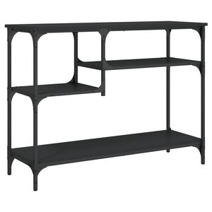 vidaXL Wandtafel met schappen 100x35x75 cm zwart