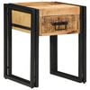 vidaXL Bijzettafel Bruin en zwart 40 x 40 x 50 cm Massief Mango Hout