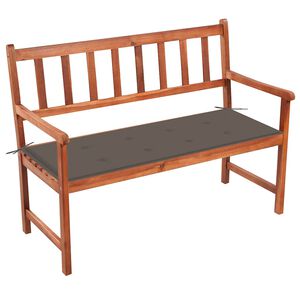 vidaXL Tuinbank met kussen 120 cm massief acaciahout