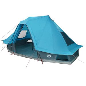 vidaXL Tipi Tent 6-persoons Blauw taft