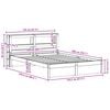 vidaXL Bedframe met hoofdeinde Wasbruin 150 x 200 cm Massief Vurenhout
