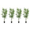 vidaXL Nepp Bambo Boom 4 pcs Groen 60 x 18 x 190 cm Stof en Bamboe