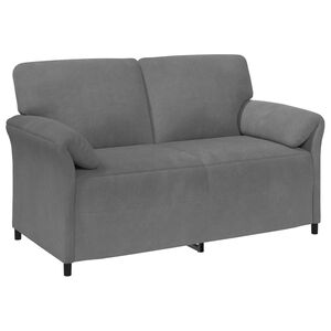 vidaXL 2-Zits Sofa Donkergrijs 158 x 83 x 95 cm Fluweel