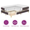 vidaXL Boxspringbed met matras Donkerbruin 140 x 200 cm Stof