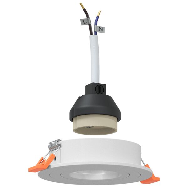 vidaXL Spotlights met schijnwerpers 6 pcs Wit 9 x 9 x cm Aluminium