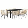 vidaXL Tuin eettafelset 7 st Bruin poly rattan