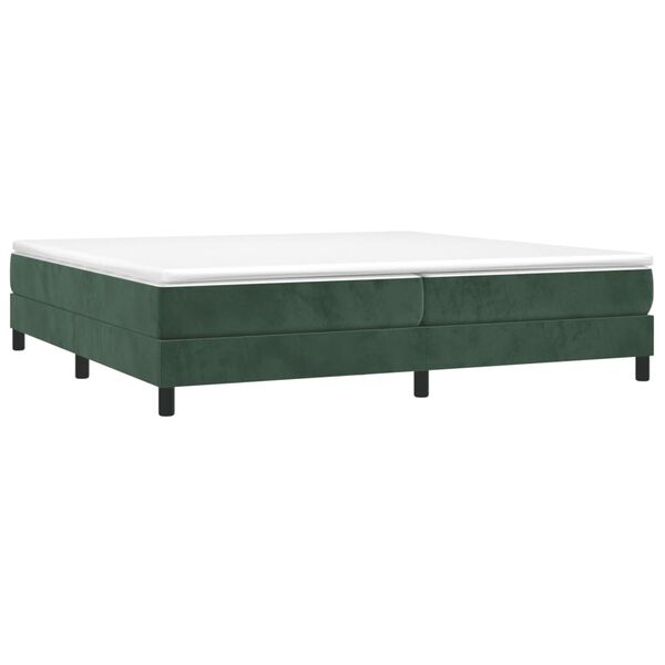 vidaXL Boxspring bed 200x200 cm fluweel donkergroen