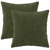 vidaXL Kussensloop 2 st HEERLEN Groen 50 x 50 cm Microfiber Fleece