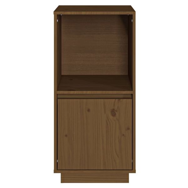 vidaXL Dressoir 38x35x80 cm massief grenenhout honingbruin