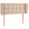 vidaXL Hoofdbord met randen 103x23x78/88 cm kunstleer cappuccinokleur
