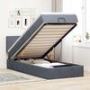 vidaXL Ottoman bed met matras en LED's 90x190cm fluweel donkergrijs