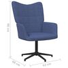 vidaXL Relaxstoel met voetenbank stof blauw
