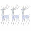vidaXL Kerstdecoratie rendier XXL 3 st 250 LED meerkleurig 180cm acryl