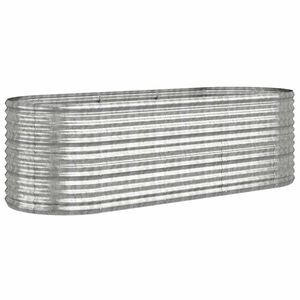 vidaXL Plantenbak 224x80x68 cm gegalvaniseerd staal zilverkleurig